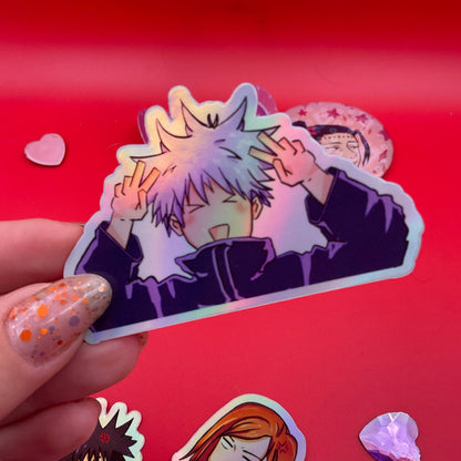 Jujutsu Kaisen Gojo Cute Peace Sticker