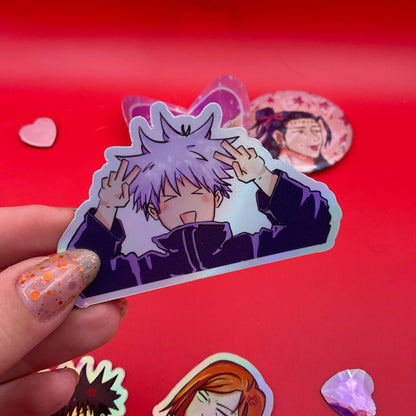 Jujutsu Kaisen Gojo Cute Peace Sticker