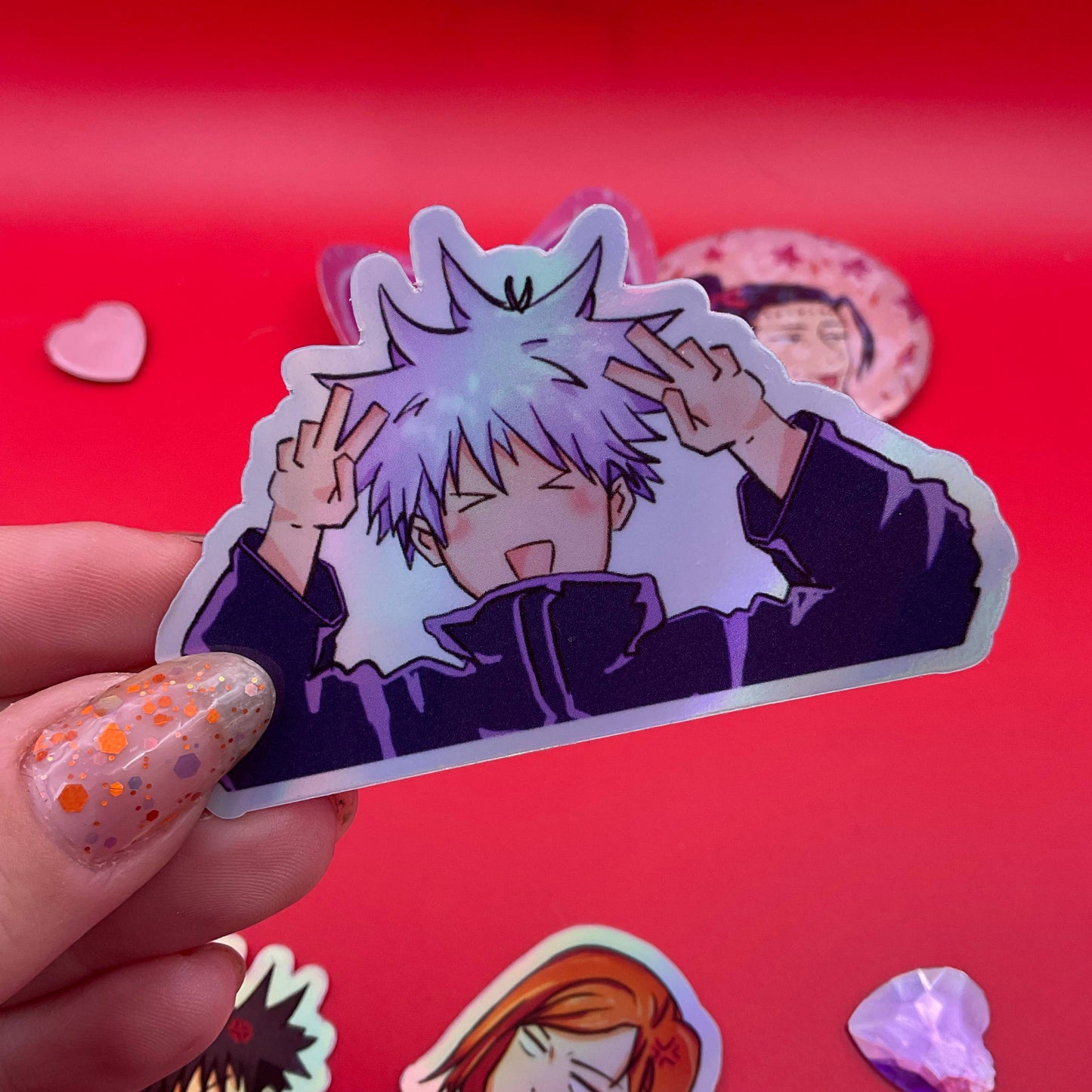 Jujutsu Kaisen Gojo Cute Peace Sticker